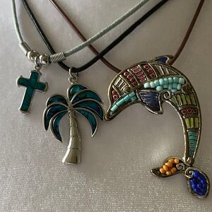 Colorful Pendant Necklace Set